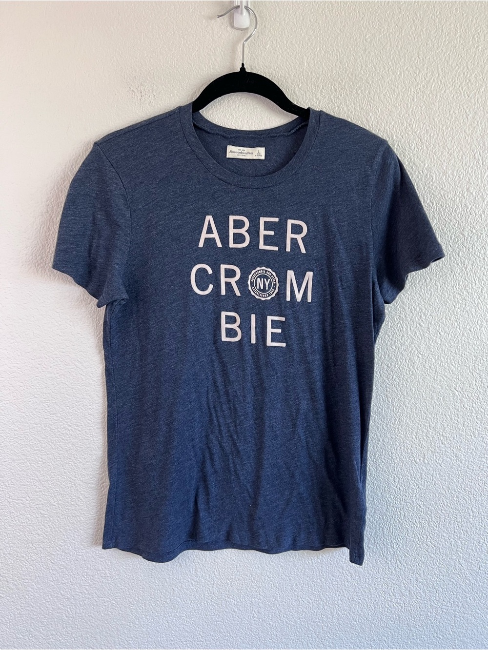 Abercrombie & Fitch Short Sleeve T-Shirt Graphic Logo Cotton Large